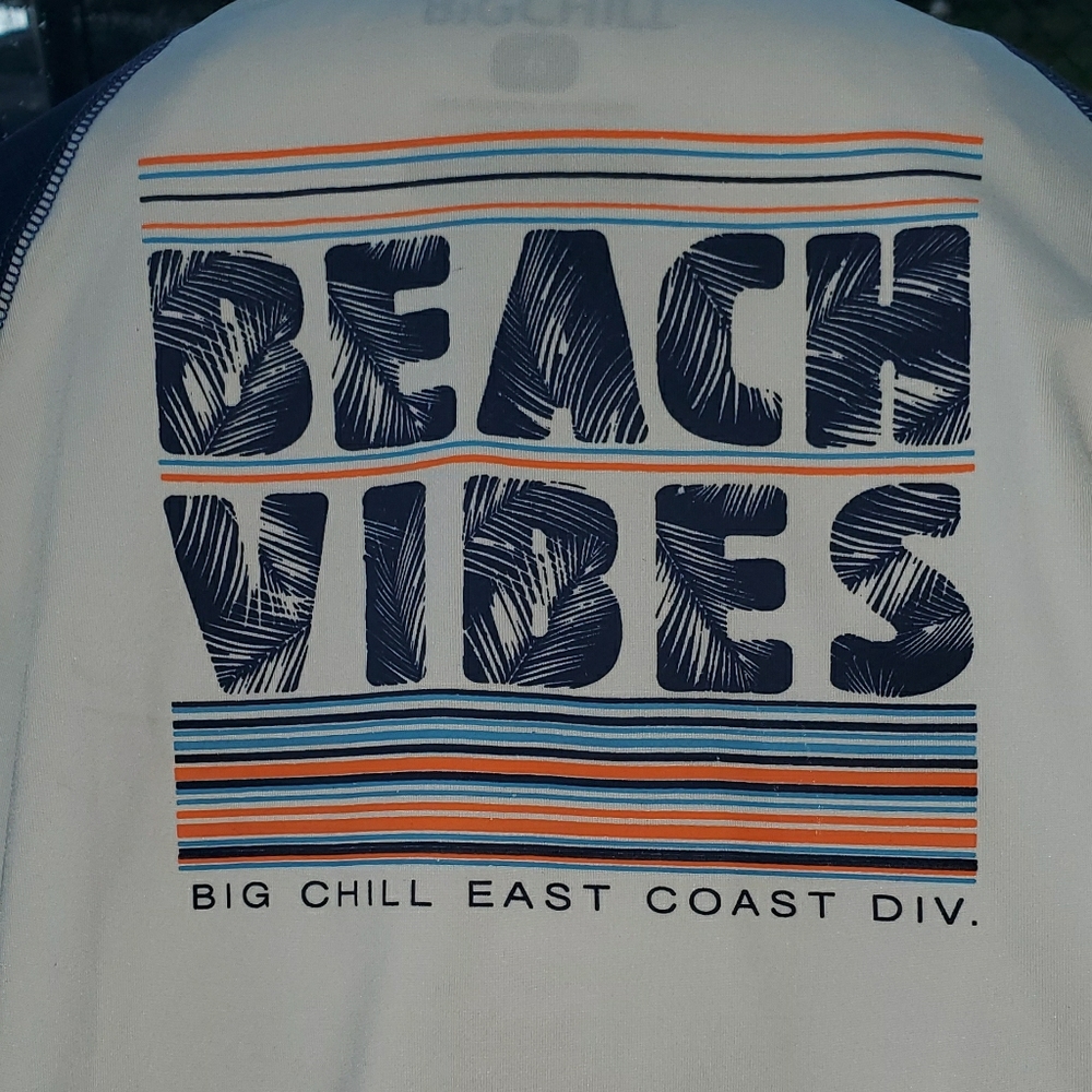 Big chill beach vibes boy t shirt polyester size 6